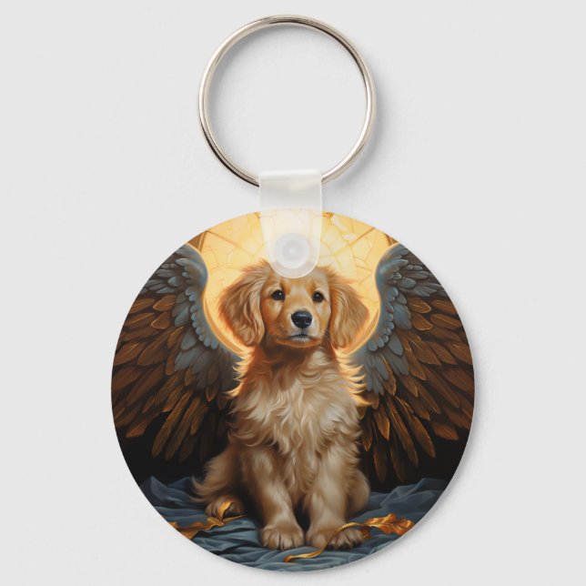 Chaveiro Anjo do ouro Retriever (Frente)