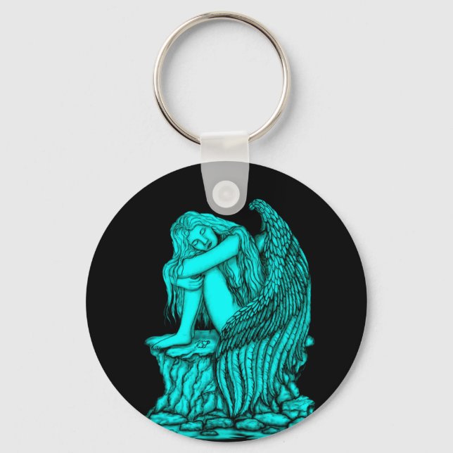 Chaveiro Anjo dormindo na pedra (Frente)