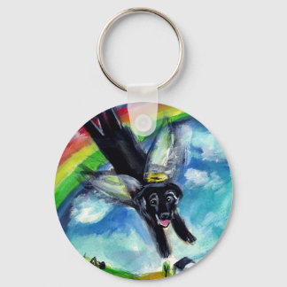 Chaveiro Anjo preto de laboratório