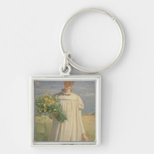 Chaveiro Anna Ancher que retorna da flor Colheita, 1902