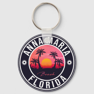 Chaveiro Anna Maria Island Florida Beach Retro Souvenir