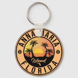 Chaveiro Anna Maria Island Florida Beach Retro Souvenir