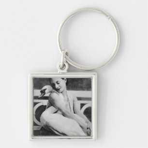 Chaveiro Anna Pavlova com sua cisne Jack do animal de