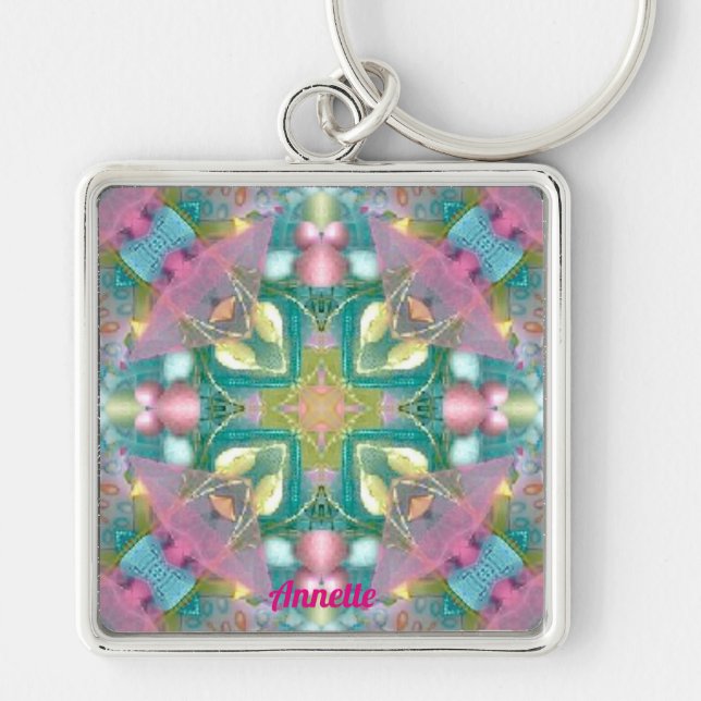 Chaveiro ANNETTE ~ Cruz Religiosa ~ Personalizada  (Frente)