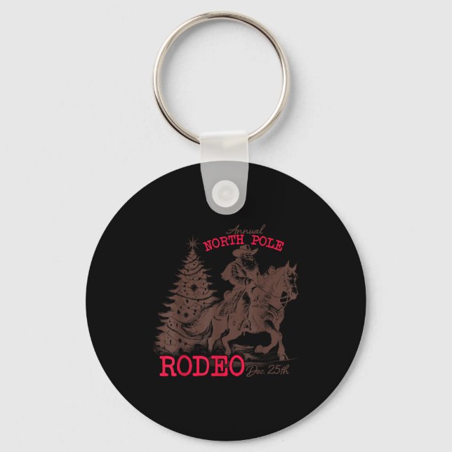 Chaveiro Annual North Le Rodeo Santa Western Cowboy Christm (Frente)