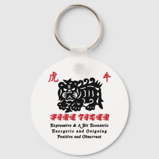 Chaveiro Ano Chinês do Tiigre 1986 Presente
