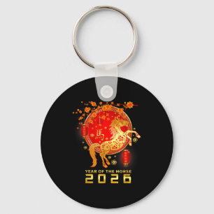 Chaveiro Ano do Cavalo de Fogo Ano Novo Chinês 2026 Zodíaco
