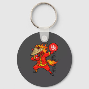 Chaveiro Ano do Cavalo de Fogo Dabbing Ano Novo Chinês 20