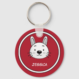 Chaveiro Ano do Coelho. Coelhinho Bonito | Nome personaliza