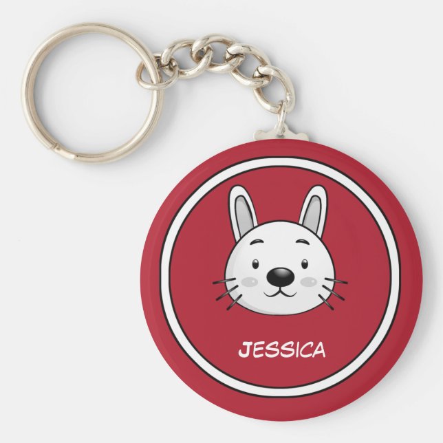 Chaveiro Ano do Coelho. Coelhinho Bonito | Nome personaliza (Frente)