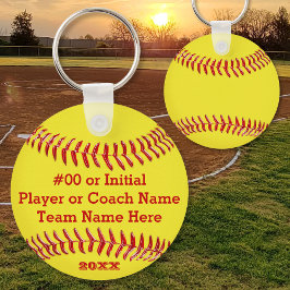 Chaveiro ANO, Nome da Equipe, Presentes de Softball em BULK