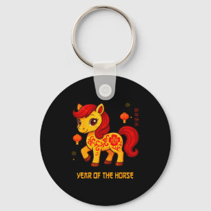 Chaveiro Ano Novo Lunar Feliz Ano Novo Chinês do Cavalo