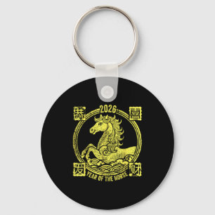 Chaveiro Ano novo lunar feliz ano novo chinês do cavalo