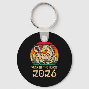 Chaveiro Ano Vintage do Cavalo Ano Novo Chinês 2026 Zo