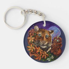 Chaveiro Ano Zodíaco Chinês da Nova Arte do Tigre 2022