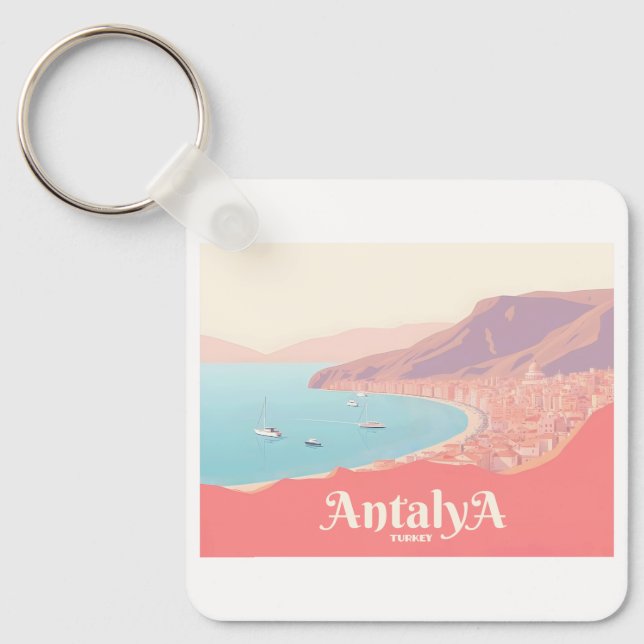 Chaveiro Antalya Turkey Pastel Viagem (Frente)