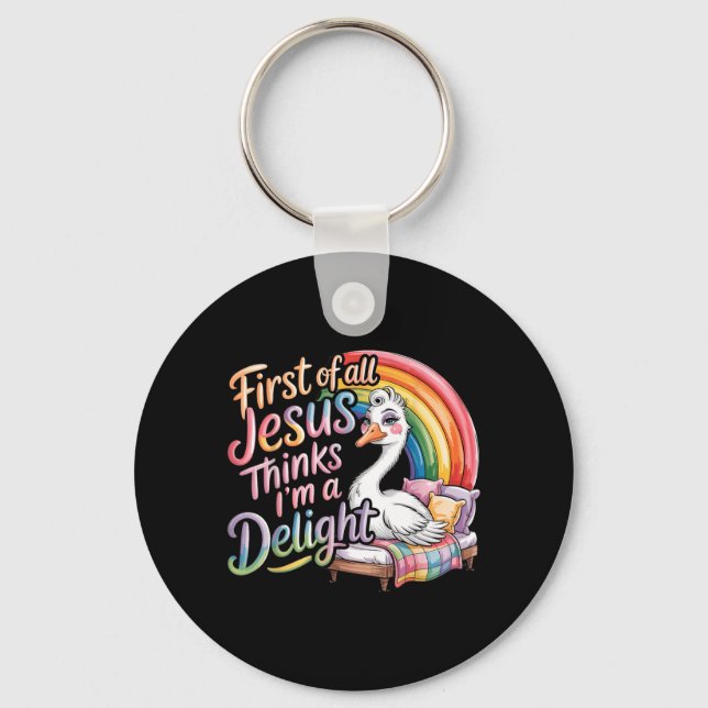 Chaveiro Antes de Mais Nada Jesus Acha Que Sou Uma Imagem d (Frente)