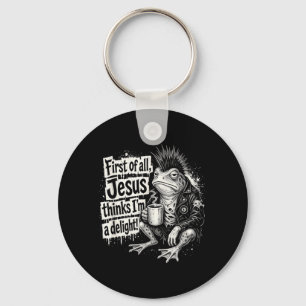 Chaveiro Antes de Tudo Jesus Acha Que Sou Uma Rã Encantador