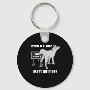 Chaveiro Anti Joe Biden Meu Cachorro Odeia Biden Humor Polí