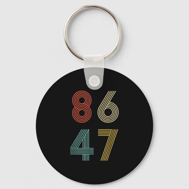 Chaveiro Anti Trump 8647 86 47 Processo 47 Retro  (Frente)