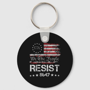 Chaveiro Anti Trump 8647 Resist Impeach Trump Impeach 47 86