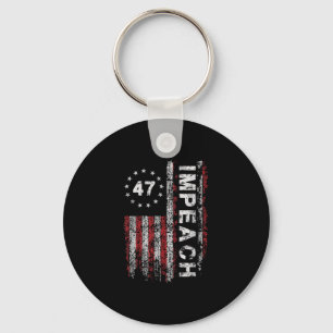 Chaveiro Anti Trump Impeach 47 Trump 47th Presidente dos Es