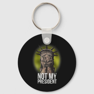 Chaveiro Anti Trump Não Minha Camiseta Presidente Resistiu