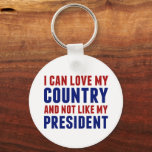 Chaveiro Anti Trump Patriótico Não Meu Presidente<br><div class="desc">Eu posso amar meu país e não como meu presidente. Ser um verdadeiro patriota americano significa gostar da América e querer o melhor para as suas pessoas,  seja você contra Donald Trump ou Joe Biden. Um chaveiro patriótico para um democrata.</div>