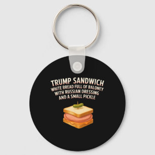 Chaveiro Anti Trump Sandwich Sinal Funny Donald