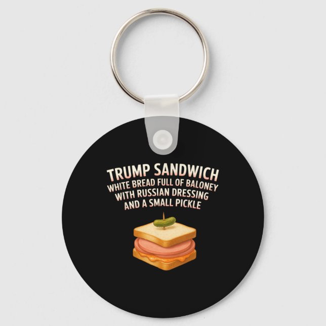 Chaveiro Anti Trump Sandwich Sinal Funny Donald (Frente)