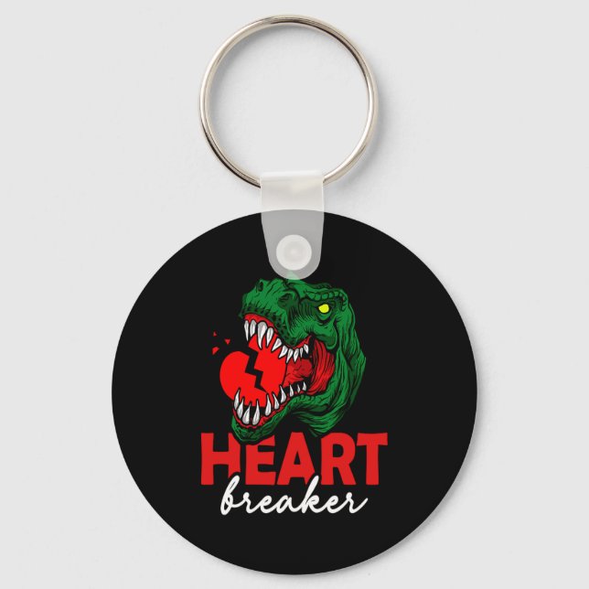 Chaveiro Anti Valentines Day Single Heart Breaker T Rex Di  (Frente)
