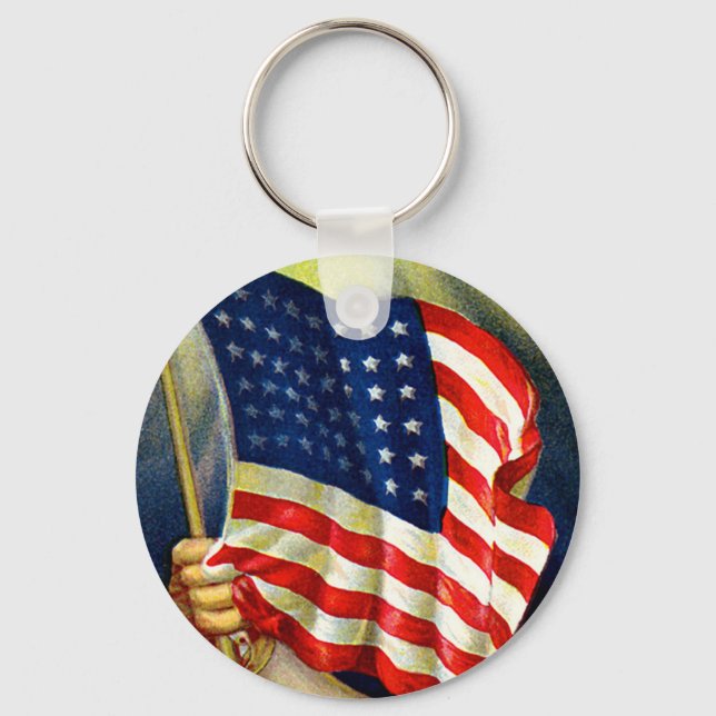Chaveiro Antiga bandeira Glória Americana (Frente)
