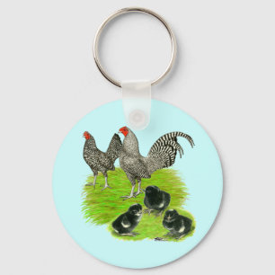 Chaveiro Antiga família Barred Bantam Inglesa
