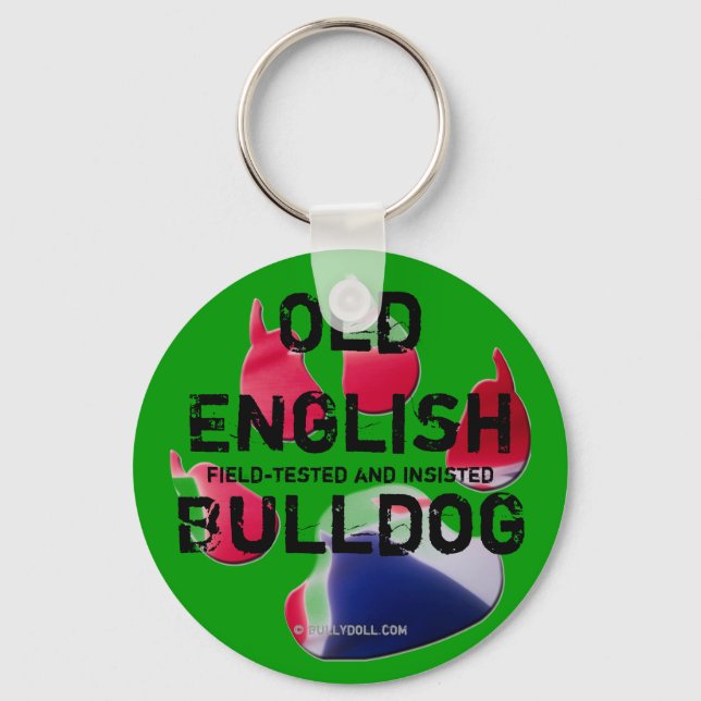 Chaveiro Antigo Buldogue Inglês (Frente)