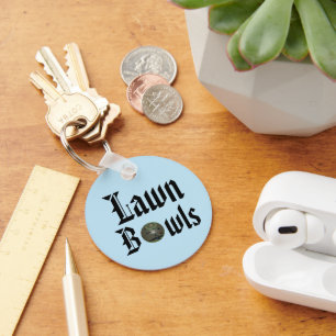 Chaveiro Antigo Design de texto Inglês do Lawn Bowls,