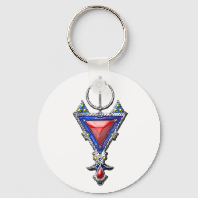 Chaveiro antigo símbolo tribal de joias de berbere pendente (Frente)