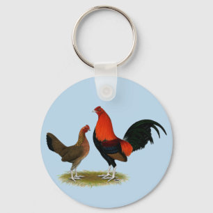 Chaveiro Antigos Bantams de Jogo Inglês: BB Red Pair