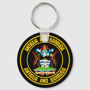Chaveiro Antígua e Barbuda Round Emblem