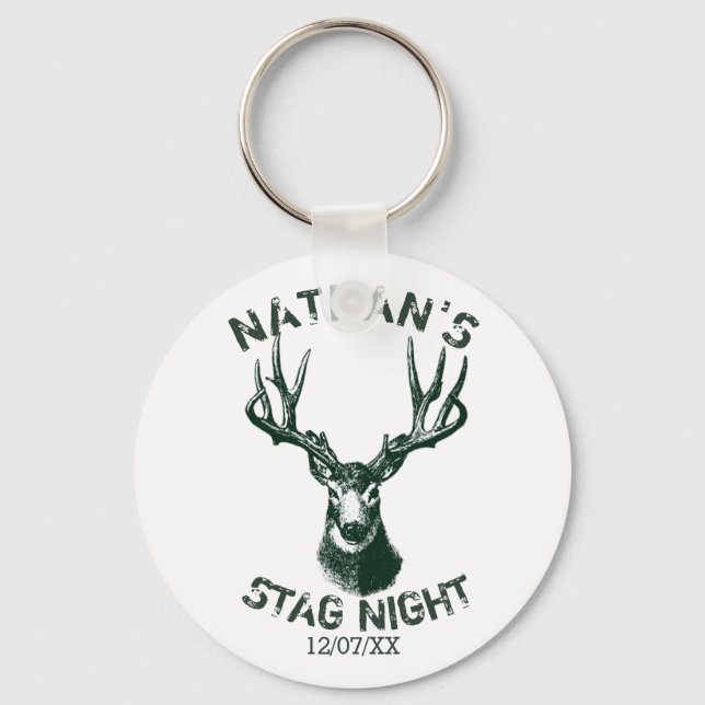 Chaveiro Antiguadores da Noite de Stag Personalizados (Frente)