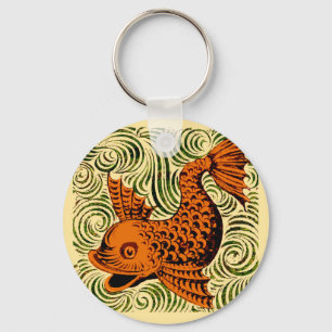 Chaveiro Antiguidade de Peixe Azulejo Antigo