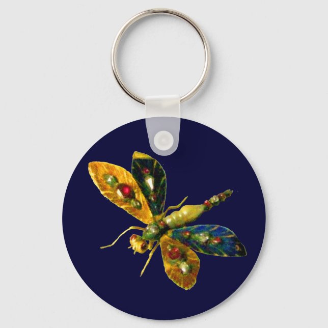 Chaveiro ANTIQUE DRAGONFLY JEWEL Blue (Frente)