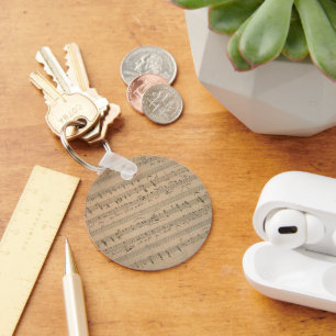 Chaveiro Antique Sheet Music de 1822, Canção do Velho Homem