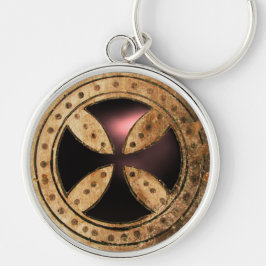 Chaveiro ANTIQUE TEMPLAR CROSS Black Onyx Gem