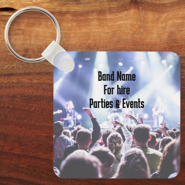 Chaveiro Anúncio de código QR de músico de banda (Frente)