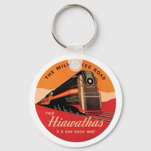 Chaveiro Anúncio Ferroviário Hiawathas Vintage