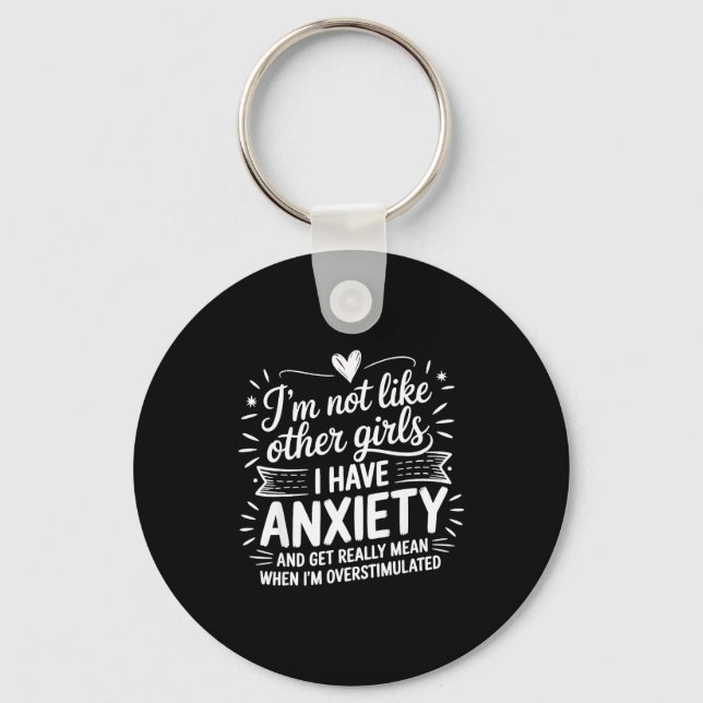 Chaveiro Anxiety Humor For Women With Overstimulation  (Frente)