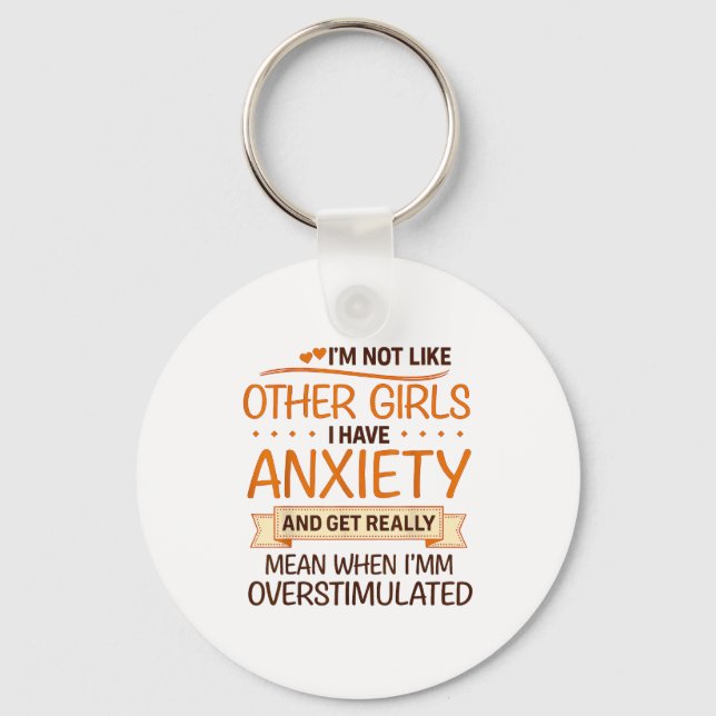 Chaveiro Anxiety Humor For Women With Overstimulation  (Frente)