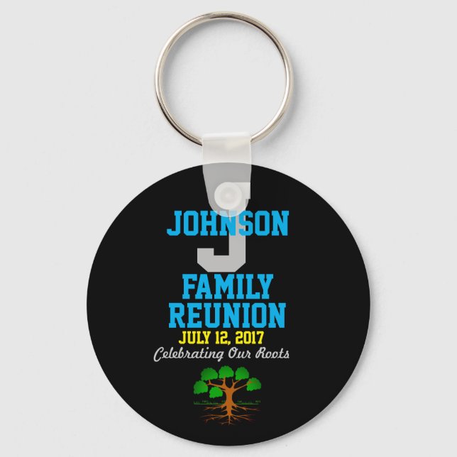 Chaveiro Any Name Family Reunion with Any Date - (Frente)