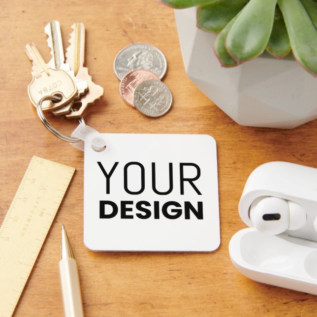 Chaveiro ao quadrado de alumínio [+Outras formas] (Mesa)