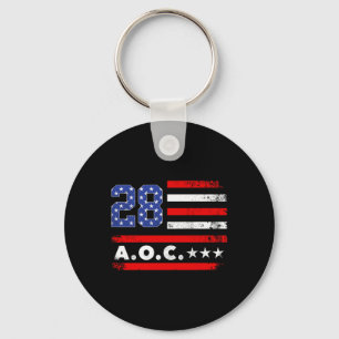 Chaveiro Aoc 2028 A.c. 2028 Para Presidente Americano Flag 